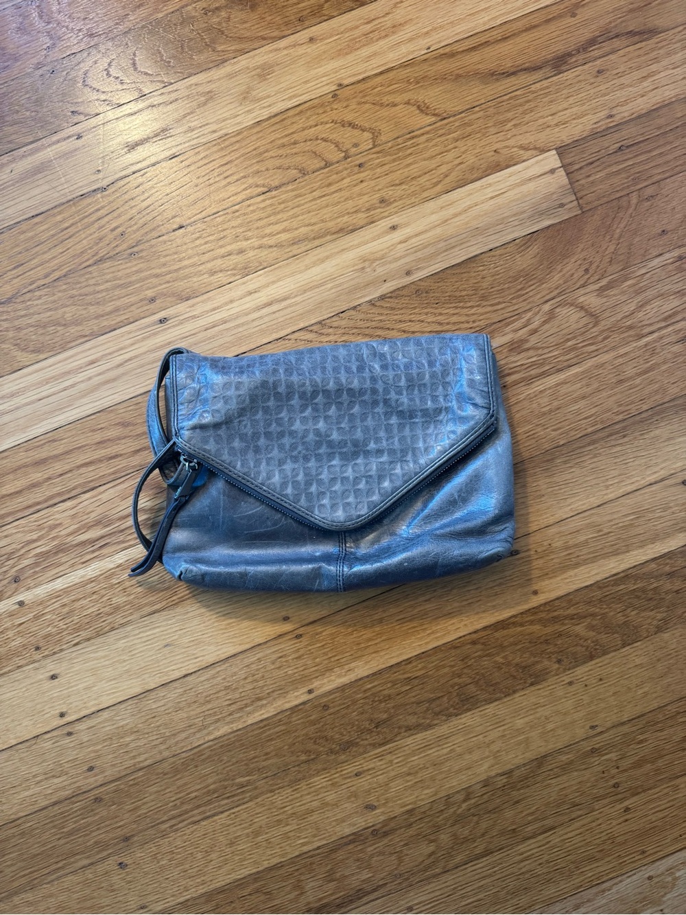 Hobo Grey Leather Envelope Crossbody